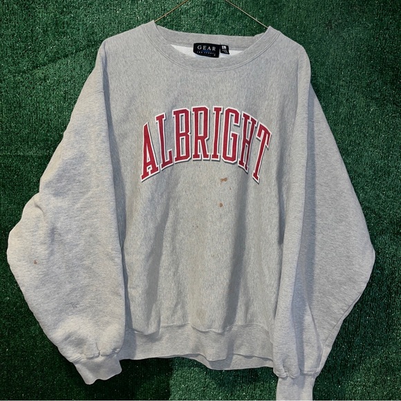 Albright College DISTRESSED Crewneck Sweatshirt L Gear For Sports tag NCAA - Picture 1 of 6